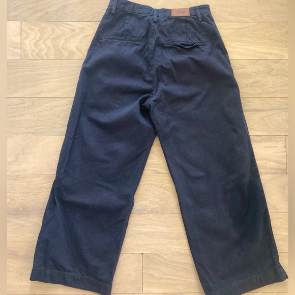 Stradivarius wide leg pants in navy-gray - Picture 6 of 6